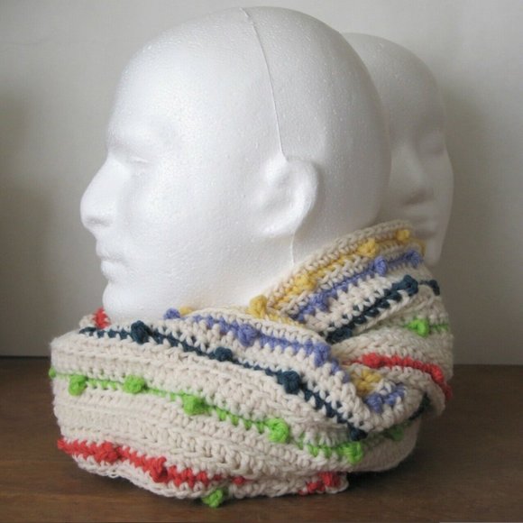 Long Striped Scarf off-white/multicolor men women - Picture 11 of 13